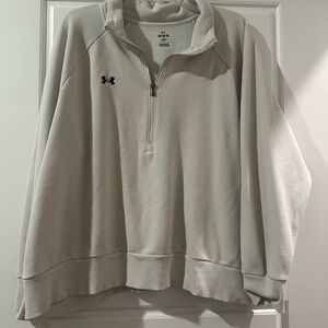 Under Armour Light Beige Half-Zip Fleece Pullover